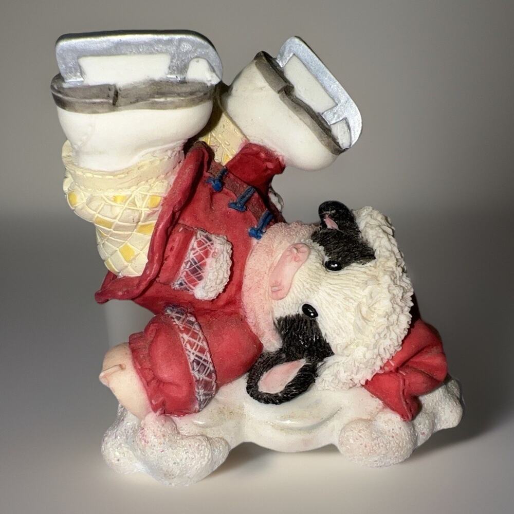 Mary’s Moo Moos 1988 FALLING FOR MOO Ice Skates Winter Christmas #372765